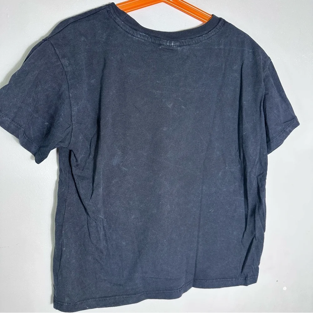 Zara Black Tee with White Blossom Market Graphic